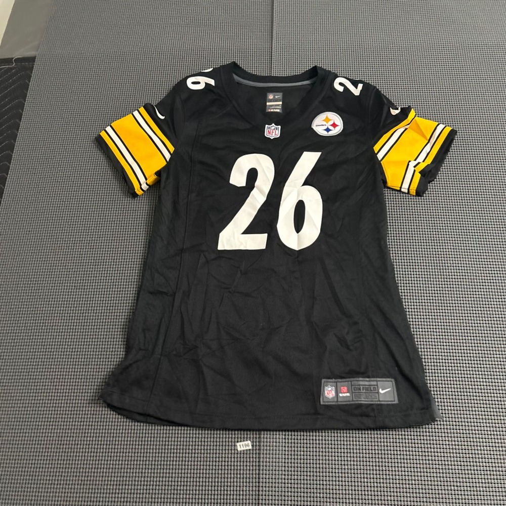 Nike Pittsburgh Steelers LeVeon Bell 26 Jersey Black Mens Small NFL On Field